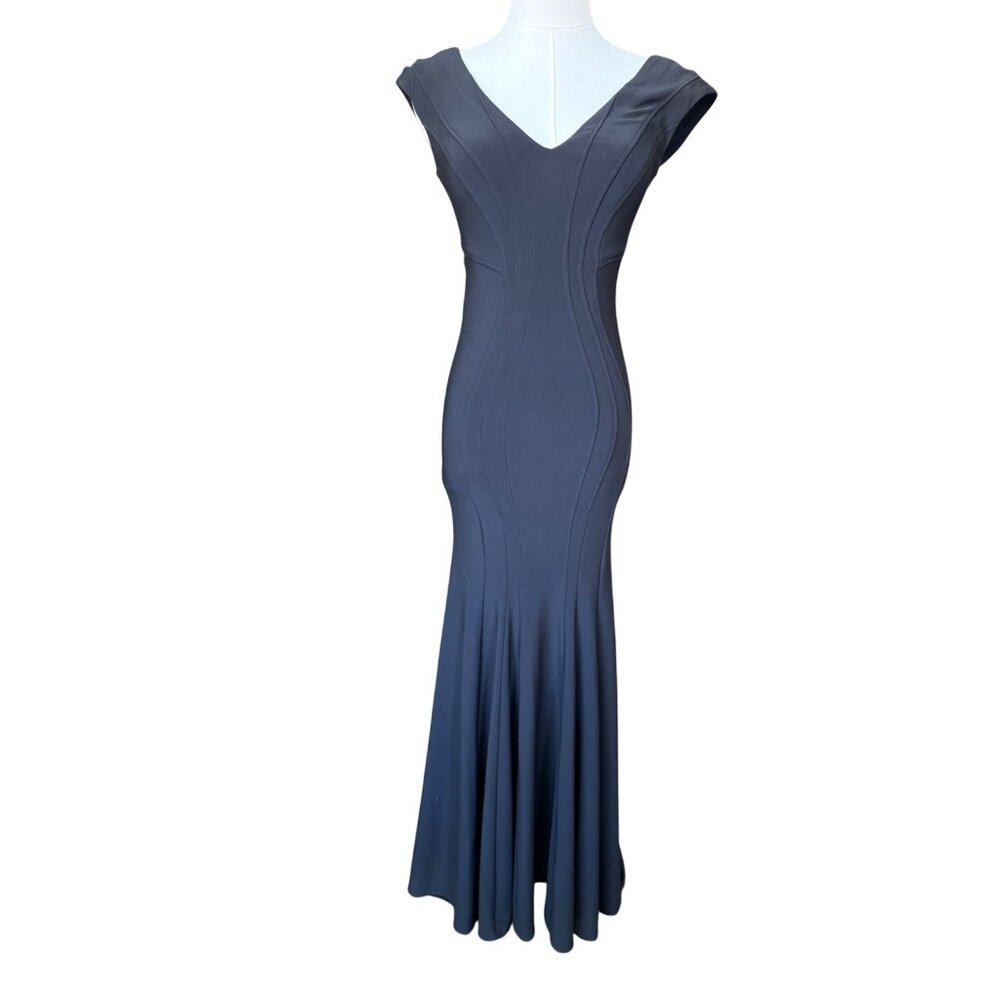 Betsy & Adam Vintage Mermaid Gown Maxi‎ Dress Size 2P Witchy Vampy Y2K Whimigoth